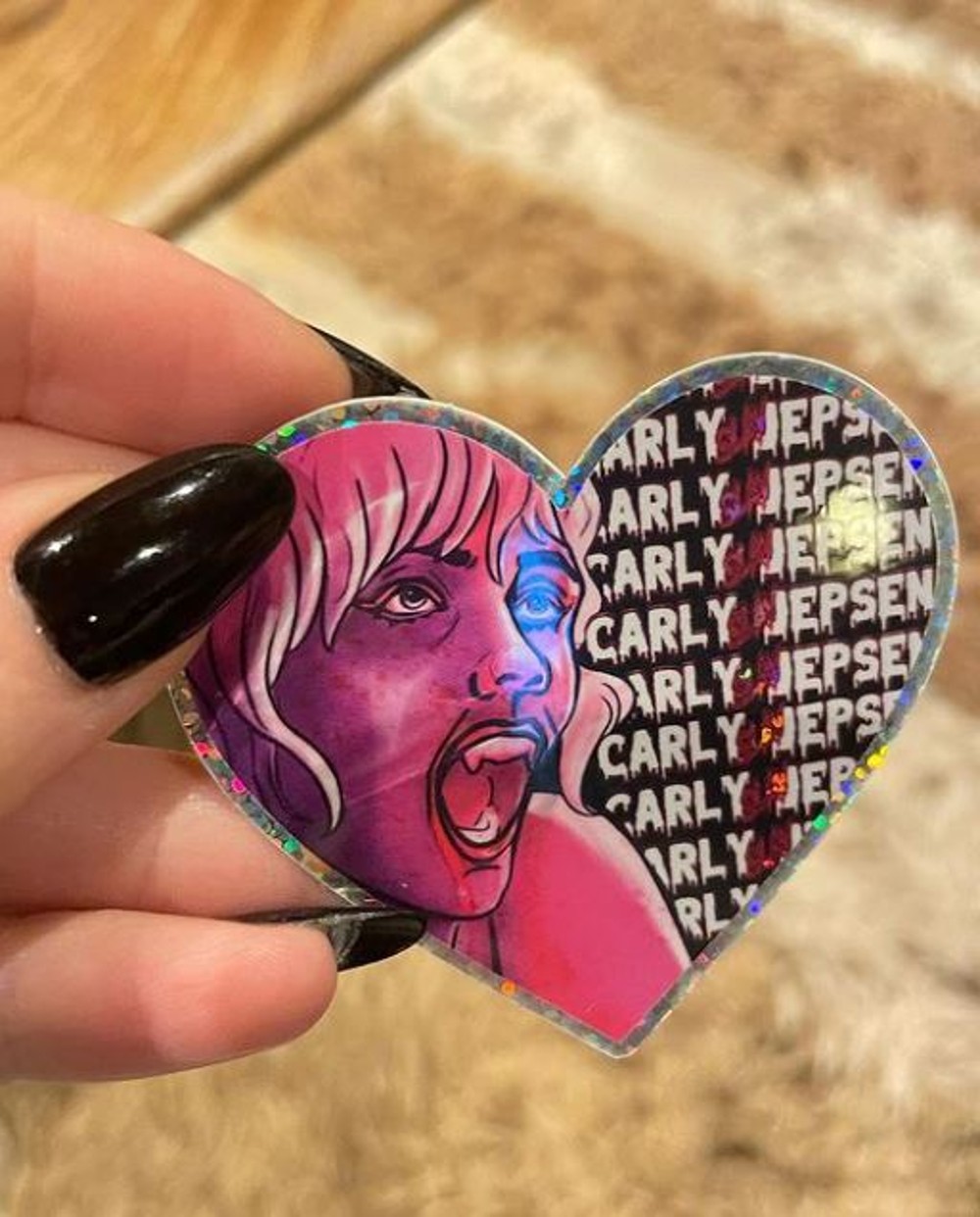 "Carly Slay Jepsen" heart sticker