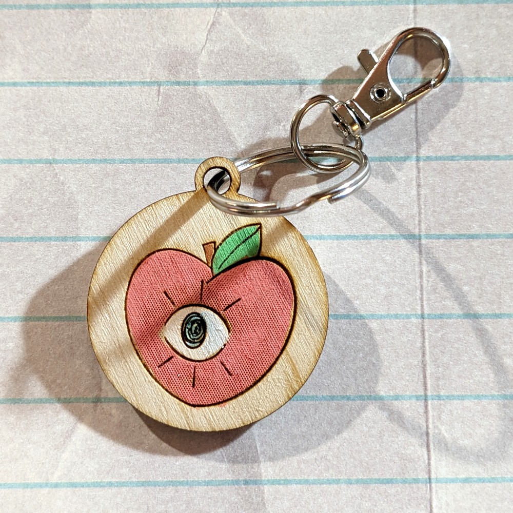 Peach Cyclops keychain
